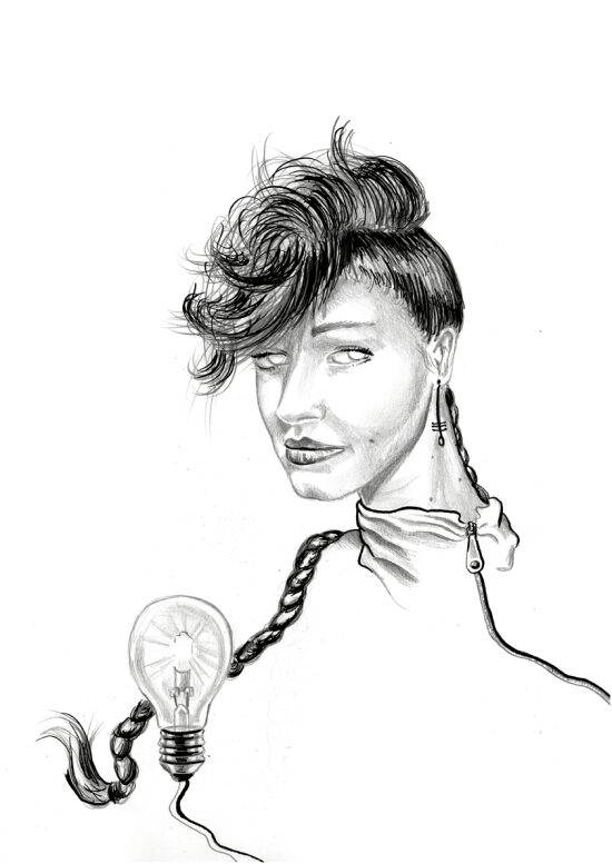 Blind woman