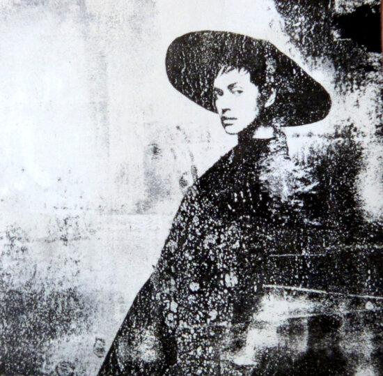 Monotype - la femme au chapeau